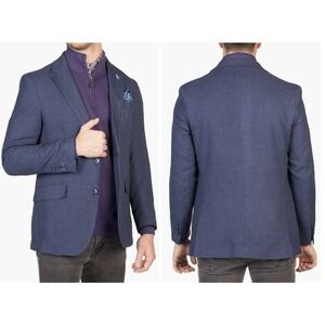 Tailorbyrd Stretch Fabric Sport Coat Blazer in Denim Blue Men 44R 2-Button NWT